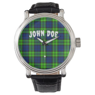 Blackwatch Plaid Tartan aanpassen Horloge