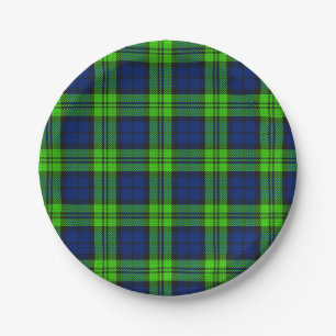 Blackwatch Plaid Tartan Papieren Bordje