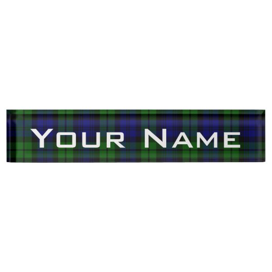 Blackwatch tartan Campbell clan Naambordje (Voorkant)