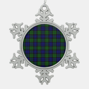 Blackwatch tartan Campbell clan Tin Sneeuwvlok Ornament