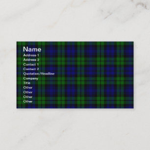 Blackwatch tartan Campbell clan Visitekaartje