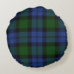 Blackwatch Tartan en Polignac Toile Rond Kussen