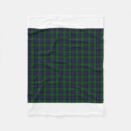 Blackwatch Tartan Fleece Deken (Voorkant)