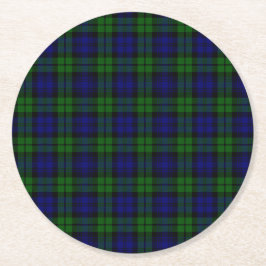 Blackwatch Tartan Ronde Kartonnen Onderzetter