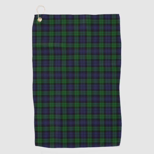 Blackwatch Tartan Royal Scottish Pset Pattern Golfhanddoek (Voorkant)