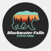 Blackwater Herfsten State Park West Virginia Beer Ronde Sticker (Voorkant)
