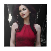 BlackWhiteRed ceramic tile Tegeltje (Voorkant)