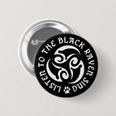 Blackwolf Majik - Raven Sing Button - Zwart (Voorkant /achterkant)