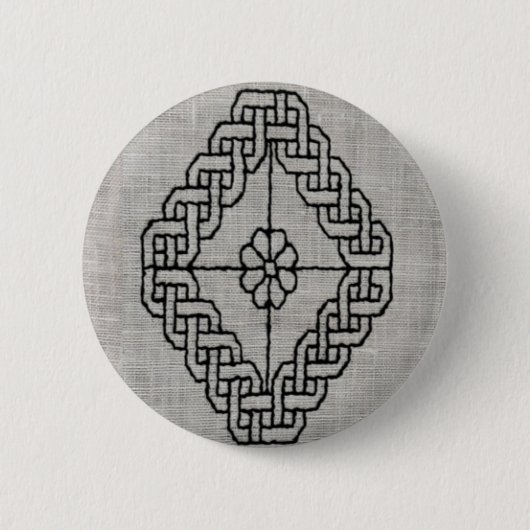 Blackwork embroidery button (Voorkant)