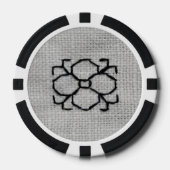 Blackwork embroidery poker chip (Voorkant)