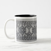 Blackwork embroidery two tone mug (Gauche)