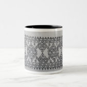 Blackwork embroidery two tone mug (Centre)
