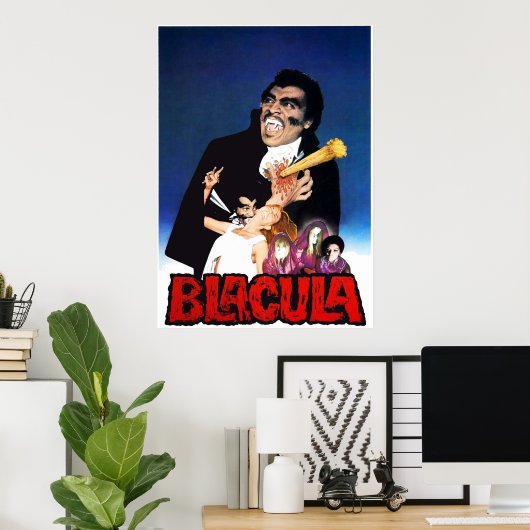 Blacula 1972 Blaxploitation Horror v6 Poster (Thuiskantoor)
