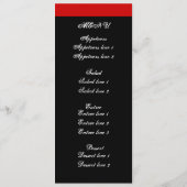 Blad Blad zwart, rode bruiloft kaart (Achterkant)