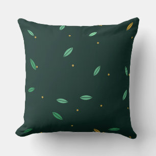 Blad botanische donkergroene naadloze patroon kussen