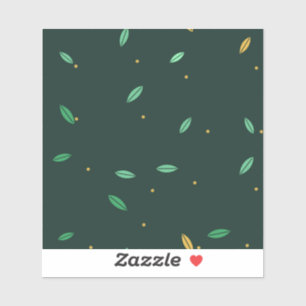 Blad botanische donkergroene naadloze patroon sticker
