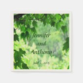 Blad bruiloft papieren servetten (Voorkant)