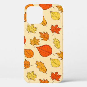Blad Concept Patroon. Bladval en herfstsymbool, iPhone 12 Hoesje