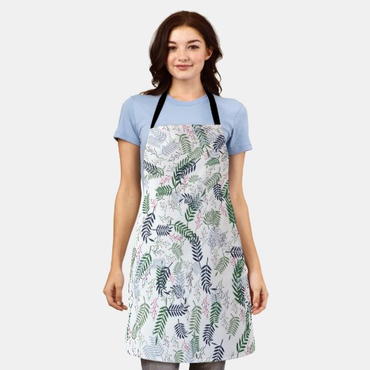 Blad en Bloem Bloemen Schort (Gedragen)