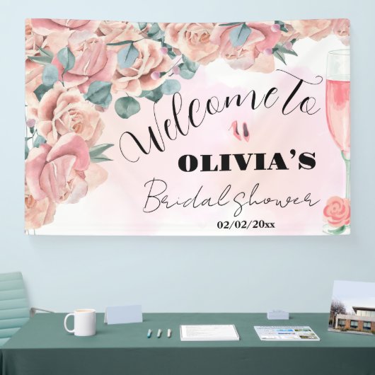 blad - en prosecco - vrijgezellenfeest - welkomstt spandoek (Beurs)