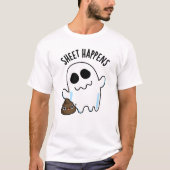 Blad Gebeurd door Funny Ghost Pun T-shirt (Voorkant)