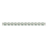 Blad (groen op crème) grosgrain lint (Voorkant)