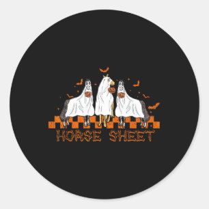 Blad Halloween Ghost Horse Pumpkin Kostuum Boo Ronde Sticker