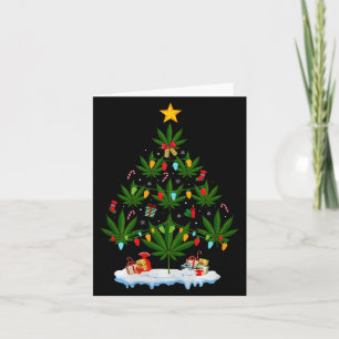 Blad Kerstboom Wiet Stoner Kerst Premium Tri-b Kaart