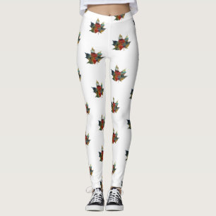 Blad, Kleurrijke Foliage Aangepaste Leggings