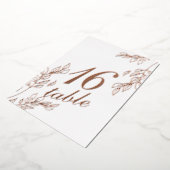 Blad Loofwerk Goud Geperste Folie Tafelnummer (Gedraaid)