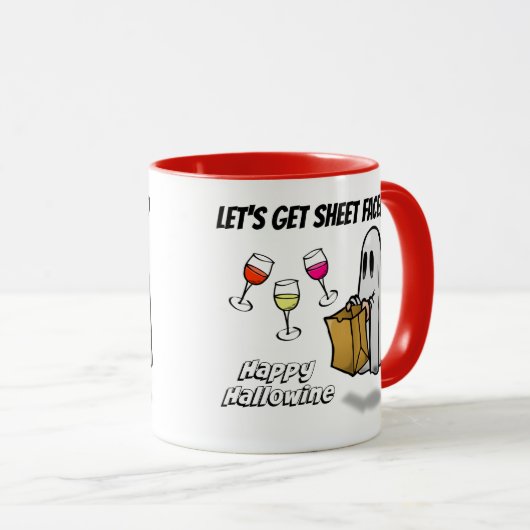 Blad met gezichtsveld Happy Hallowine Mok (Voorkant rechts)