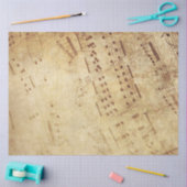 Blad met ontlepagina van achtergrond muziek tissuepapier (Craft)