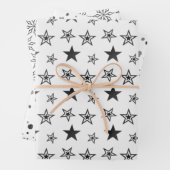 Blad met zwart en wit ompakken, ingesteld #2 inpakpapier vel (In situ)