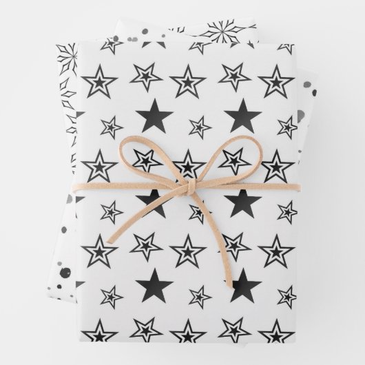 Blad met zwart en wit ompakken, ingesteld #2 inpakpapier vel (In situ)