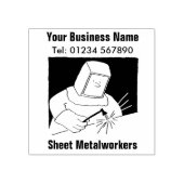 Blad Metaalwerkers & Lassers Rubber Stamp Rubberstempel (Afrduk)
