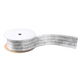 Blad Music Black en White Pattern Lint (Spoel)