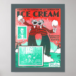 blad Music Ice Cream Howard Johnson copy Poster