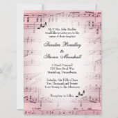 Blad Music Pink Wedding 2 Kaart (Voorkant)
