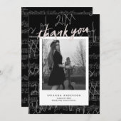 Blad Music Script Blk Photo Afstuderen Hartelijk d Kaart (Voorkant / Achterkant)