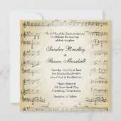 Blad Music Theme Weddenschap Kaart (Voorkant)