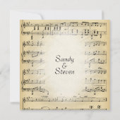 Blad Music Theme Weddenschap Kaart (Achterkant)