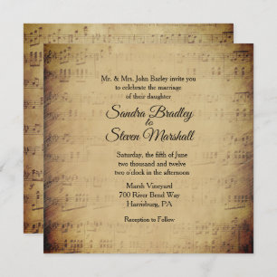 Blad Music Theme Weddenschap Kaart