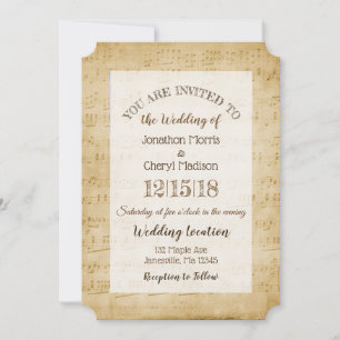  blad Musical Wedding Kaart