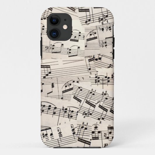 Blad Muziek Collage Case-Mate iPhone Case (Achterkant)