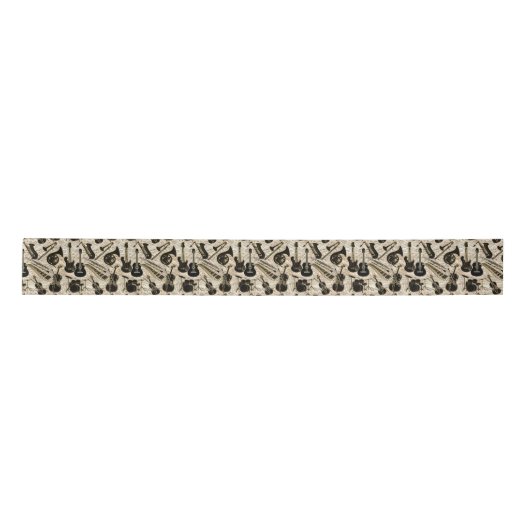 Blad Muziek en instrumenten zwart/goud ID481 Lint (Voorkant)