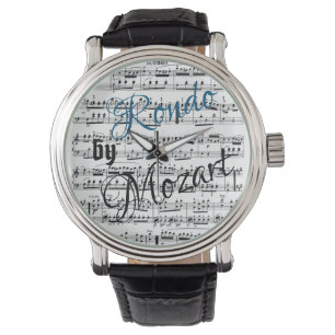 Blad Muziek geschreven door Mozart Horloge