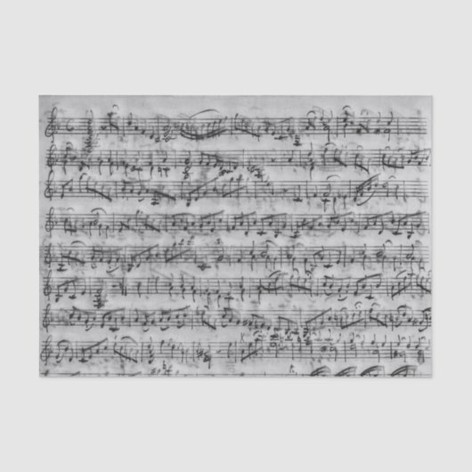 blad Muziek grijs handgeschreven ontkoppeling Tissuepapier (Voorkant)