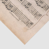 Blad Muziek  handgeschreven beugels ontkoppelen Tissuepapier (Detail)