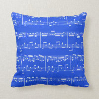 Blad Muziek Pillow Royal Blue