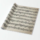 Blad muziekontwerp cadeaupapier (Uitgerold)